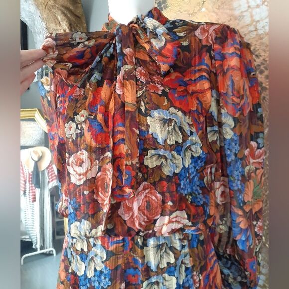 Zara Nwot Floral Chiffon Mini Dress - Picture 16 of 16